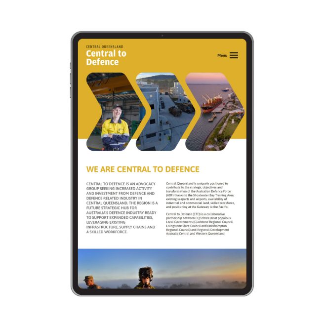 Central to Defence, CMS website design Central Queensland | FMSTUDIOS