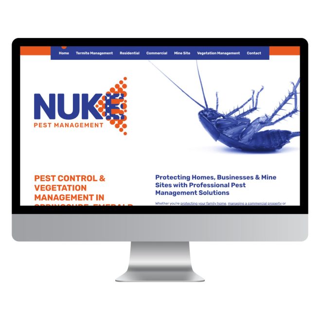 NUKE Pest Management, Central Highlands pest control website design | FMSTUDIOS