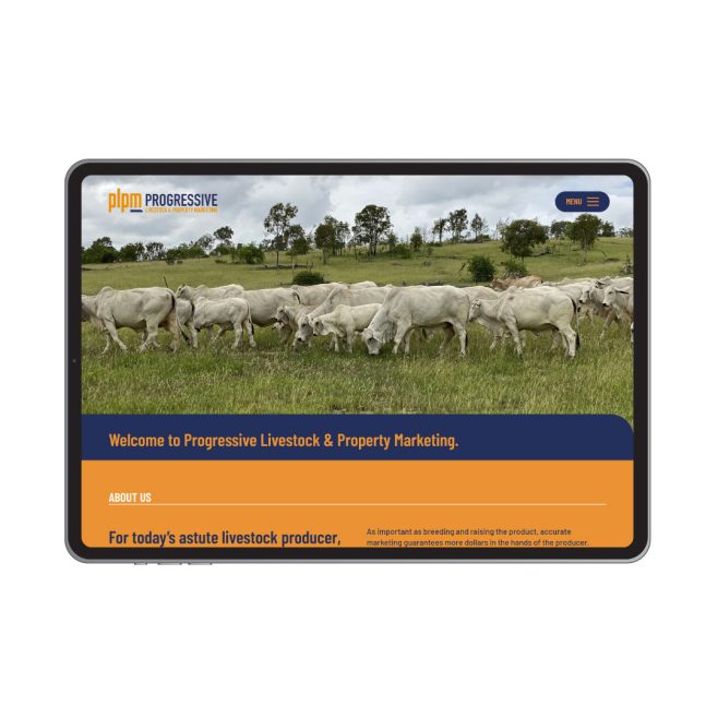 PLPM - Progressive Livestock & Marketing, Central Queensland website design | FMSTUDIOS
