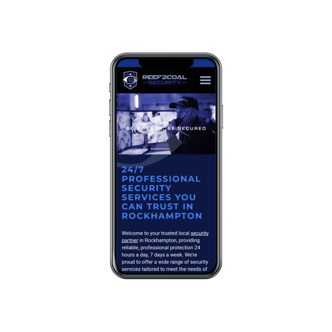 Reef2Coal Security, Central Queensland website design | FMSTUDIOS